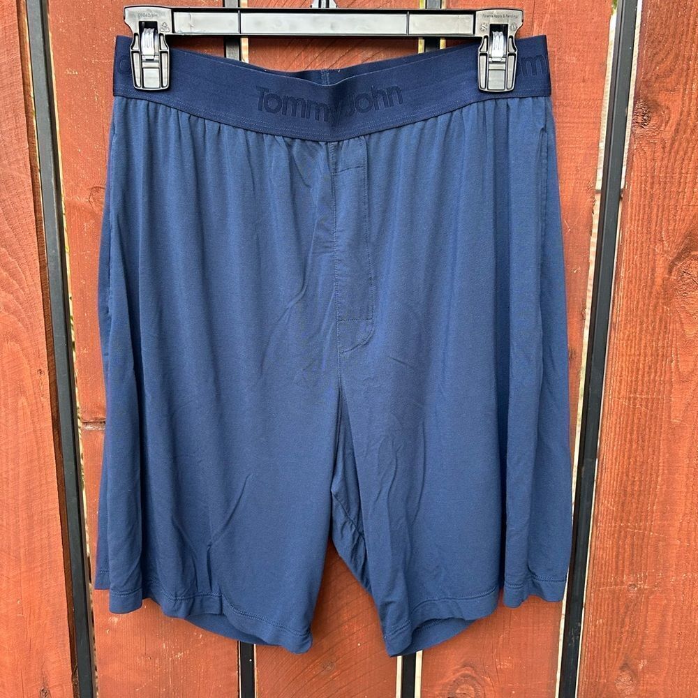 Tommy John Men's Second Skin Pajama Sleep Shorts M Blue